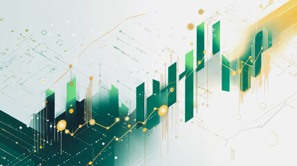 charts and graphs with statistics to innovative analyze business potential and forecast future development of companies growth.