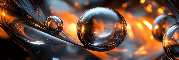 Wall Mural - a close up of a glass object with a blurry background