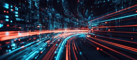 Poster - 5G high speed internet concept illustrated with a 3D render of a wireless network