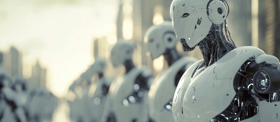 Aufkleber - Robot and human competition in the worldwide business landscape The rise of artificial intelligence in commerce