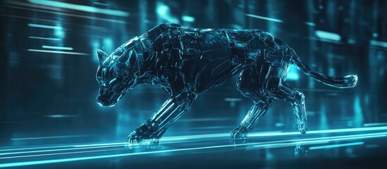 Poster - Cyber canine pursuit 3D animated scene