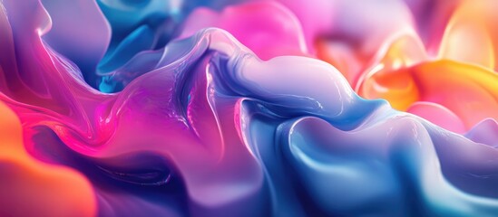 Poster - Bright and colorful abstract background design with fluid shapes and gradients perfect for modern digital projects and creative visual concepts