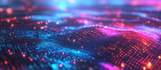 Poster - 3D illustration showcasing digital data and communication network technology for business