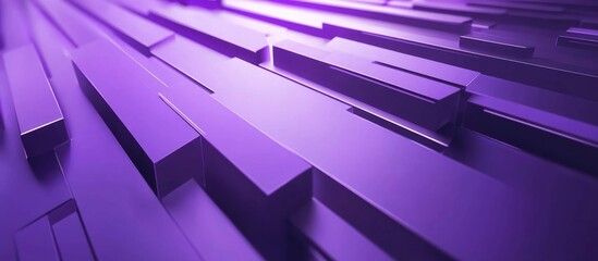 Poster - Dynamic purple arrows ascending in a polygonal grid featuring a sleek and modern design