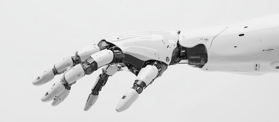 Poster - isolated robotic hand on a clean white background
