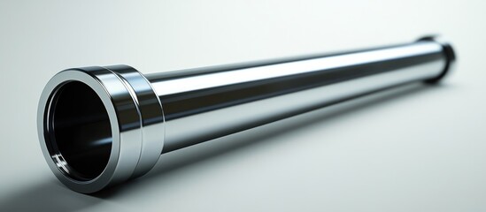 Poster - Stainless steel sleeve on a light backdrop presented in a horizontal layout with space available for text and design elements
