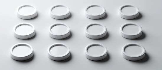 Poster - Isolated computer buttons on a white background