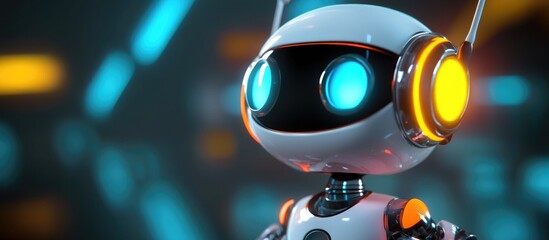 Poster - Cartoon robot character