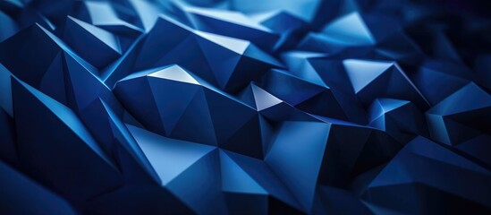Aufkleber - Vibrant blue abstract geometric background suitable for advertisements or posters featuring a modern corporate design with a dark blue theme