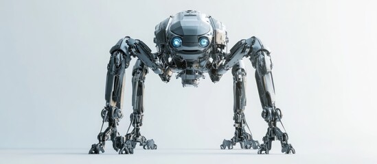 Aufkleber - 3D illustration of a standing machine posing against a white background