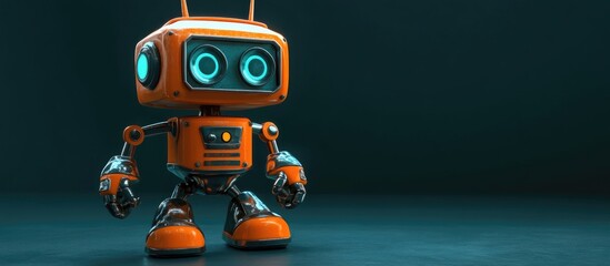 Poster - Humorous robot illustration suitable for businesses in the toy robotics or technology sectors