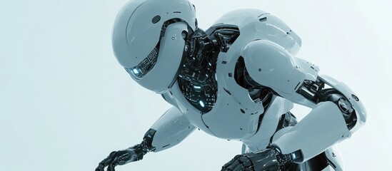 Poster - 3D rendering of a robot assistant advancing forward
