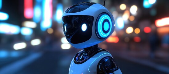 Poster - Boy robot rendered in 3D