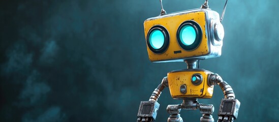 Poster - Cartoon style robotic character