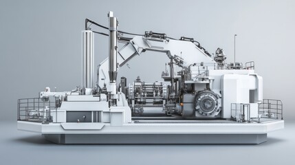 Poster - White band featuring machinery