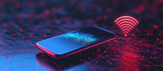 Poster - A smartphone transmitting and receiving high speed internet data wirelessly