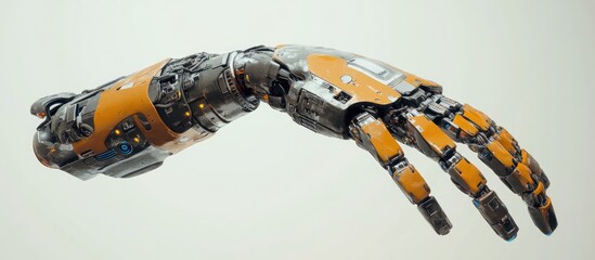 Poster - stylish 3d rendering of a prosthetic robotic arm
