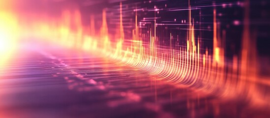 Poster - Sound wave illustration depicting a pulse waveform