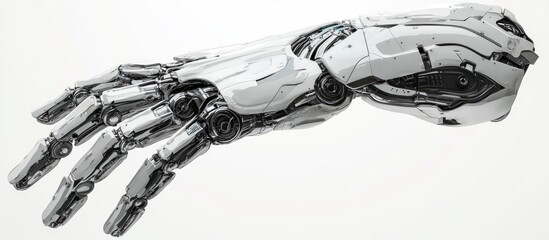 Poster - Isolated robotic hand on a clean white background