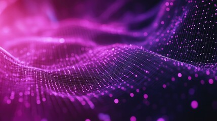 Poster - Purple and pink polygon with geometric dots and lines suitable for construction structures and business website backgrounds