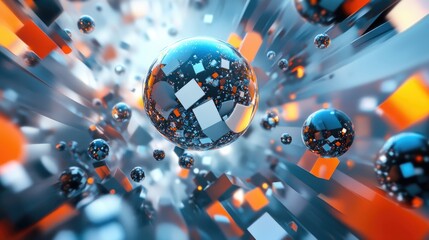 Poster - Abstract 3D rendering featuring a contemporary illustration and background design Ideal for modern art and graphic design projects