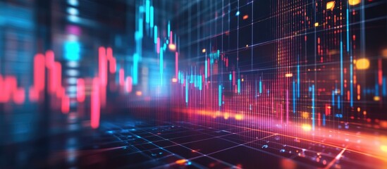 Aufkleber - Business and technology integration Stock market trend analysis Financial innovation and technology