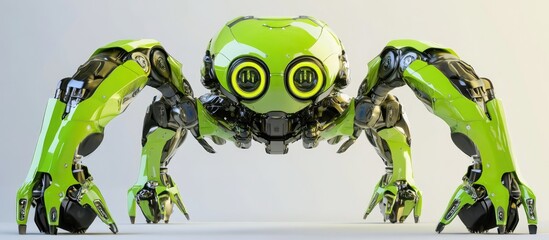 Poster - Modern four legged green robot