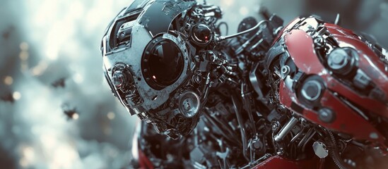 Poster - 3D Rendering of a Mechanical Warrior