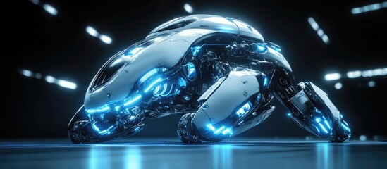 Poster - 3D illustration of an advanced combat robot