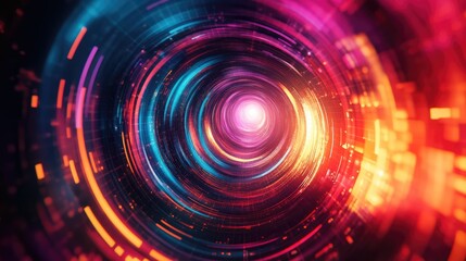 Poster - Vibrant circular background design illustration