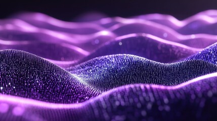 Fototapete - Abstract violet wave lines representing big data visualization