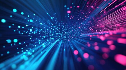 Aufkleber - Blue abstract illustration representing high speed internet technology