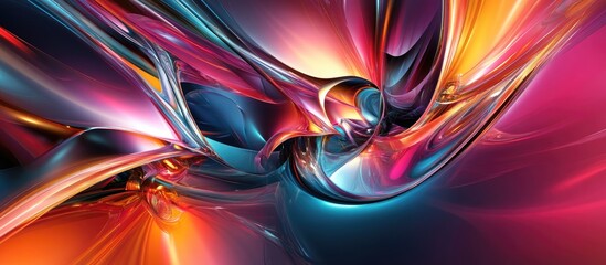 Poster - Vibrant abstract design with dynamic shapes and colors creating an energetic and modern aesthetic suitable for various creative projects