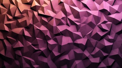 Poster - Abstract gradient background featuring shades of purple and brown with three dimensional triangles ideal for contemporary wallpaper designs