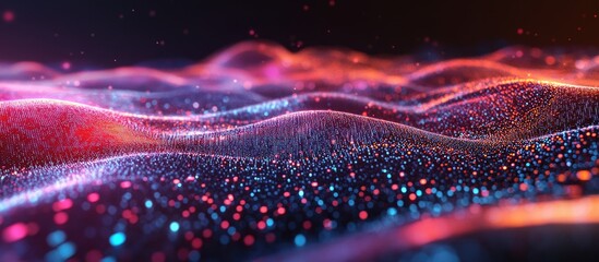 Aufkleber - Abstract 3D visualization of data streams in the digital realm