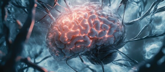 Poster - 3D rendering of an artificial brain