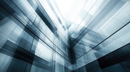 Poster - Abstract architectural lines and geometric building textures create a modern background embodying a technological construction and architectural concept