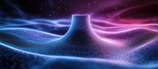 Poster - Data flow and informational infinity concept AI technology digital communications 5G and scientific themes depicted through wavy lines 3D illustration representing big data funnel