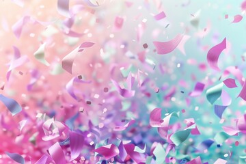 A vibrant celebration as colorful confetti dances through the air