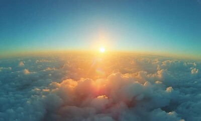 areal shot flying in sky passing through clouds at day time