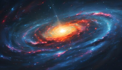 Galactic Explosion of Light Amidst Cosmic Darkness