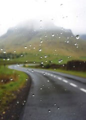 Rainy road view