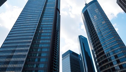 close up building Business skyscrapers in the Financial District, Toronto Downtown. ultra HD 4K
