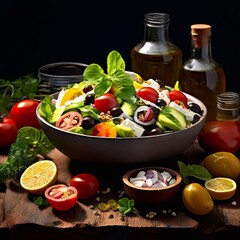 Canvas Print - griechischer Salat