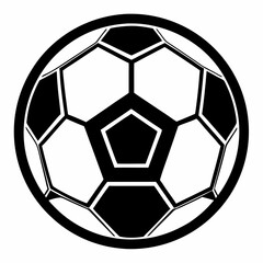 Sticker - soccer ball on white background