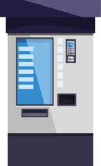 Poster - Modern vending machine displaying products for sale on a digital screen