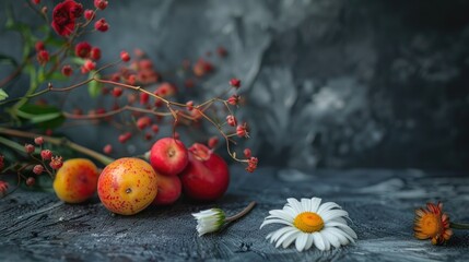 Tridax daisy s leftover fruit on dark backdrop