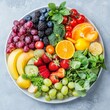 © Sasint - A balanced plate of colorful fruits and vegetables, symbolizing the importance of proper nutrition in maintaining health