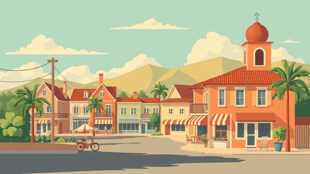 retro vintage sunset background