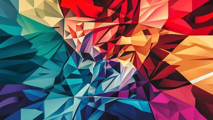 Wall Mural - Abstract multicolored background with poly pattern